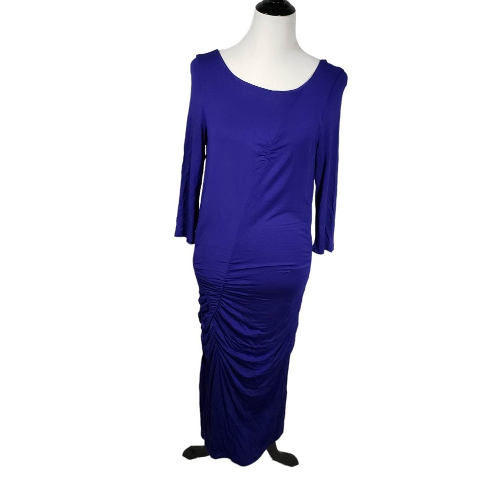 Kenneth Cole Women's size Medium Purple / Blue Long Sleeve Midi Dress